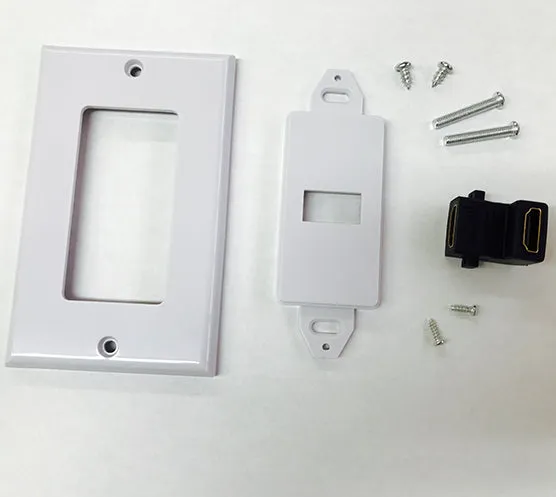 1 Port Decor HDMI Wall Plate, 90 Degree
