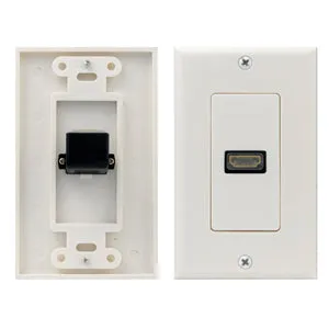 1 Port Decor HDMI Wall Plate, 90 Degree
