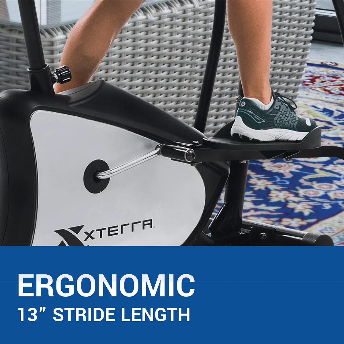 2-in-1 Hybrid Elliptical Upright Bike for Full Body Workout
