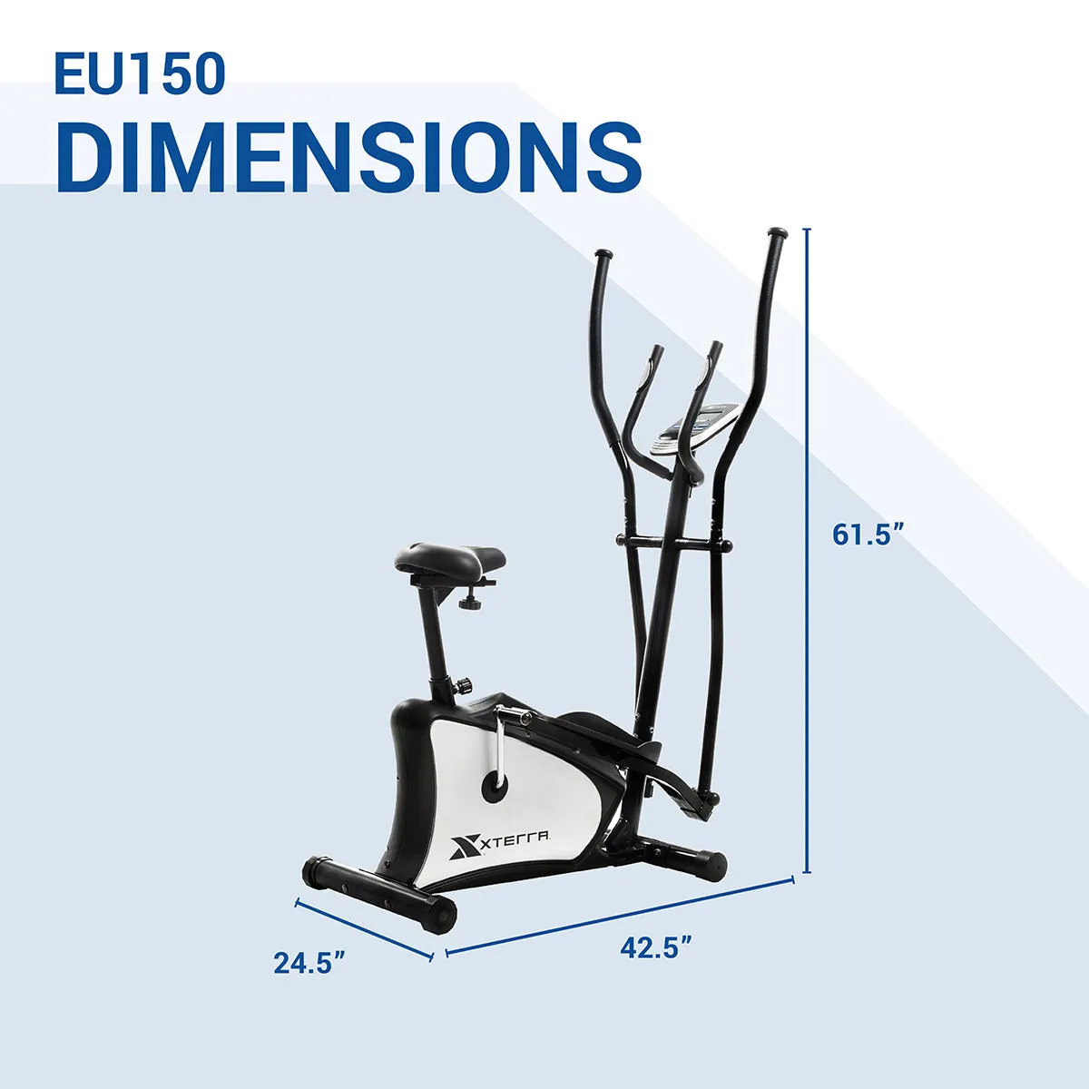2-in-1 Hybrid Elliptical Upright Bike for Full Body Workout