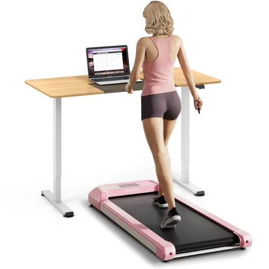 2.25 HP Walking Pad with LED Display and Remote Control-Pink