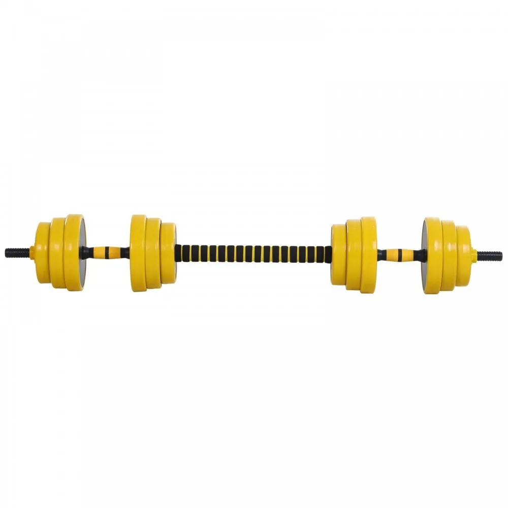 25KGS Dumbbell & Barbell  Adjustable Set Plate Bar Clamp Rod Home Gym Sports Area Exercise Ergonomic 25KG