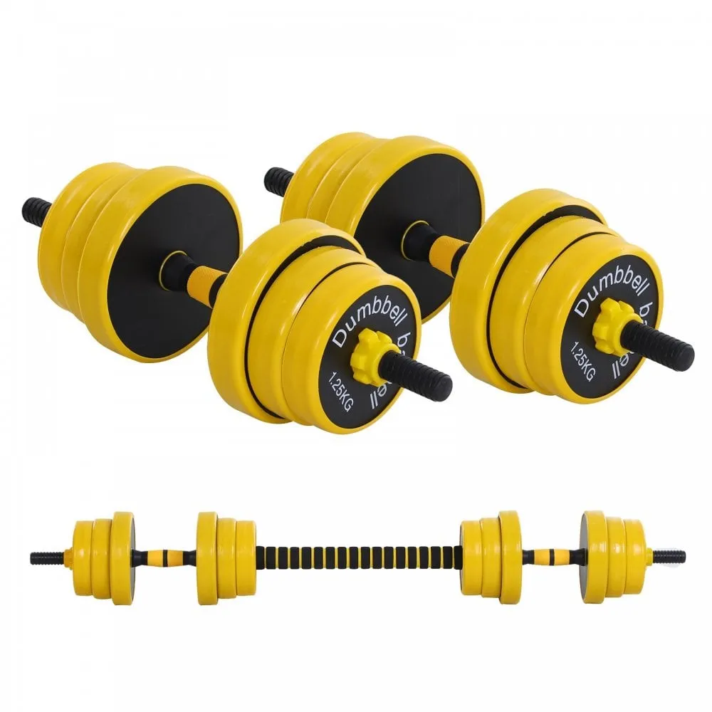 25KGS Dumbbell & Barbell  Adjustable Set Plate Bar Clamp Rod Home Gym Sports Area Exercise Ergonomic 25KG
