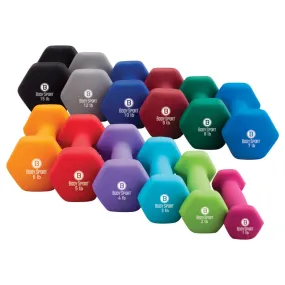 BodySport&reg; Neoprene Color Dumbbells