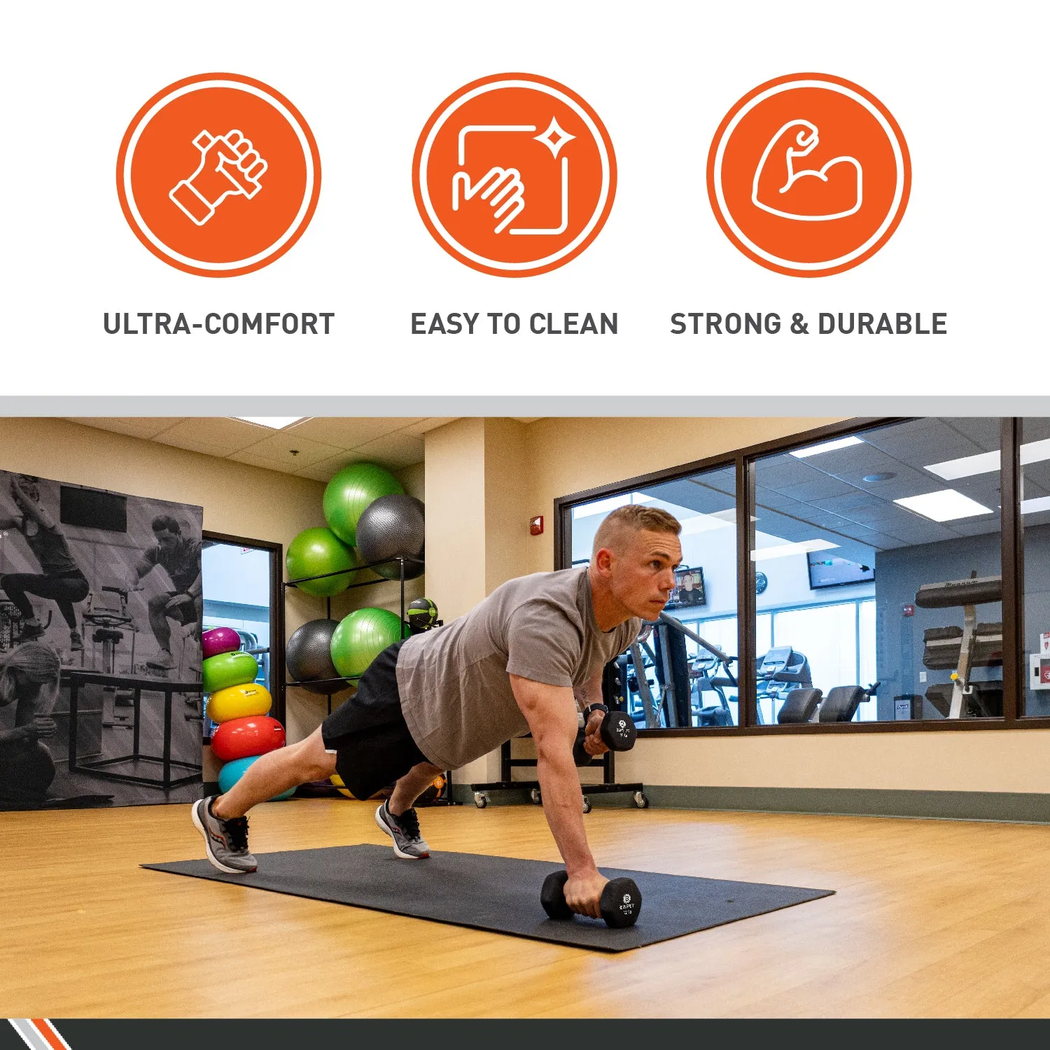 BodySport&reg; Neoprene Color Dumbbells