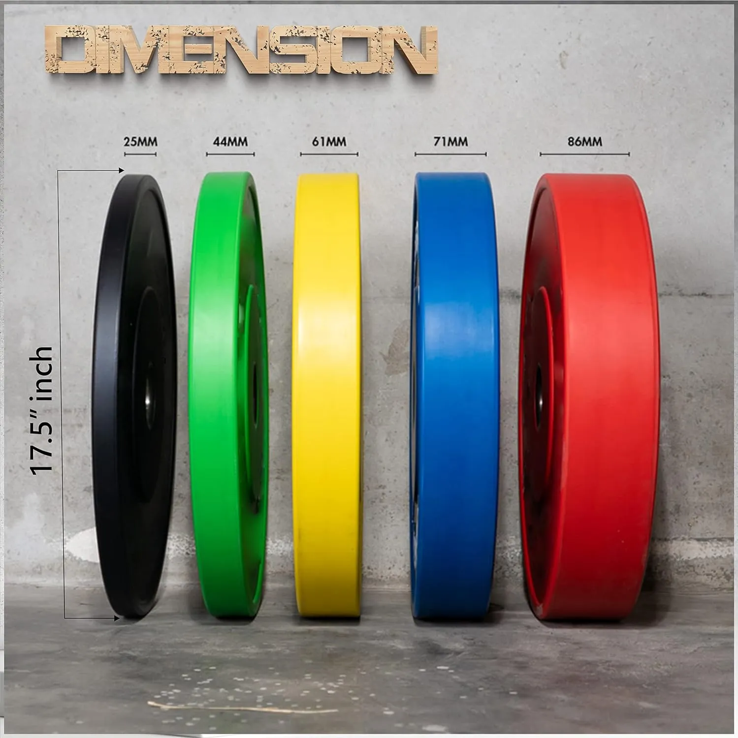 Bumper plates with olympic barbell (150 KG SET(25x2 20x2 15x2 10x2 5x2))