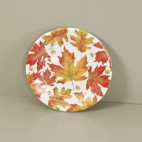 Caspari Paper Dinner Plates / Autumn Hues White