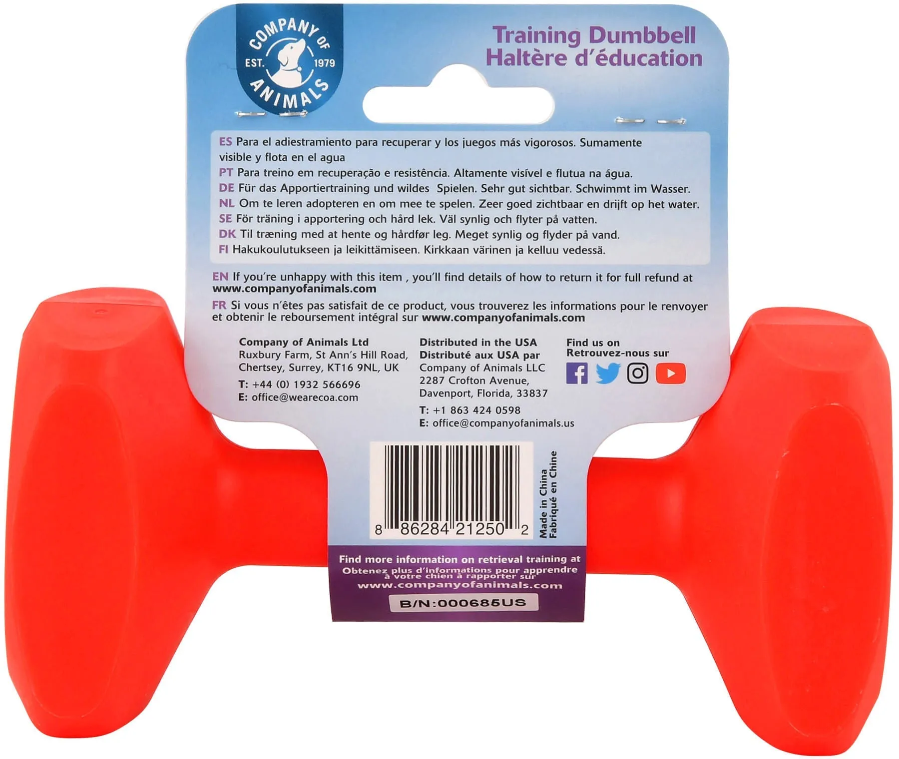 CLIX Training Dumbbells, Red