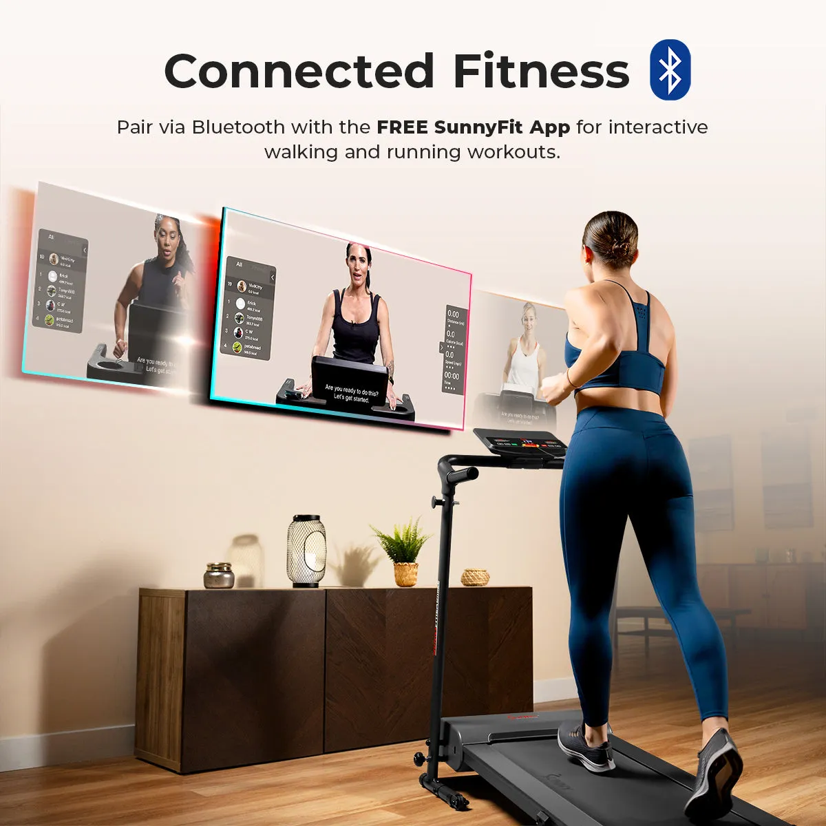 Compact Motorized Smart Treadmill with Easy Assembly & Folding