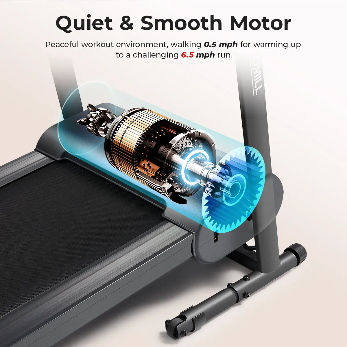 Compact Motorized Smart Treadmill with Easy Assembly & Folding