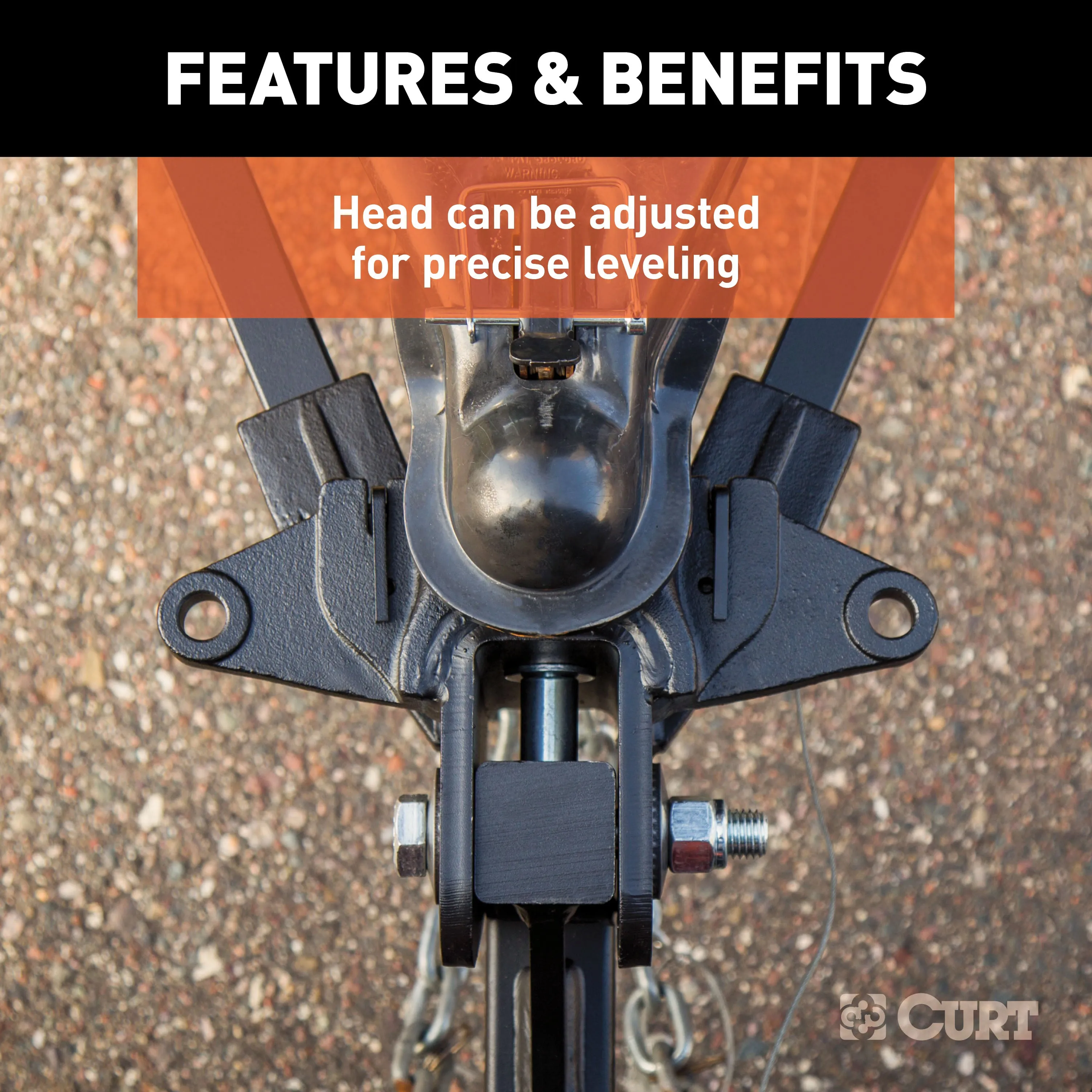 CURT 17322 Short Trunnion Bar Weight Distribution Hitch with Sway Control (8-10K; 28-3/8in.