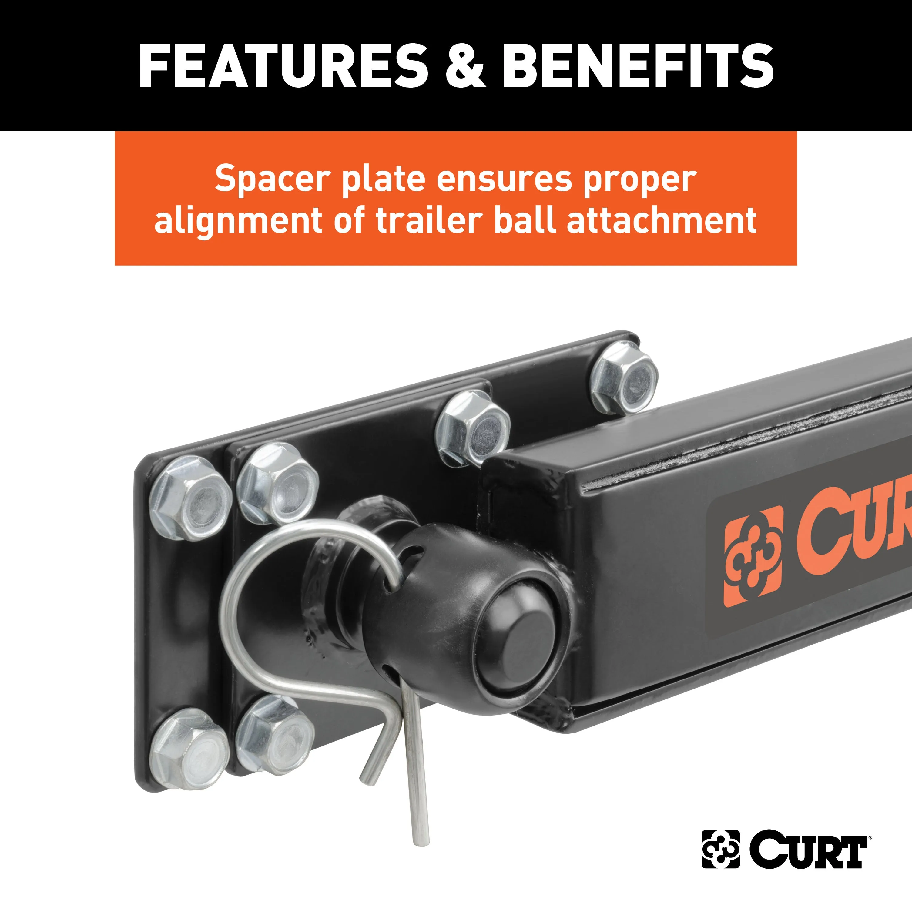 CURT 17422 Short Trunnion Bar Weight Distribution Hitch with Sway Control (10-15K; 28-3/8in