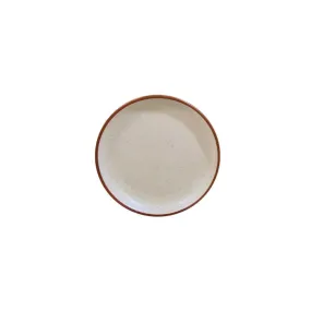 Dessert Plate Set - Set of 4 - Beige with Brown | Della Terra