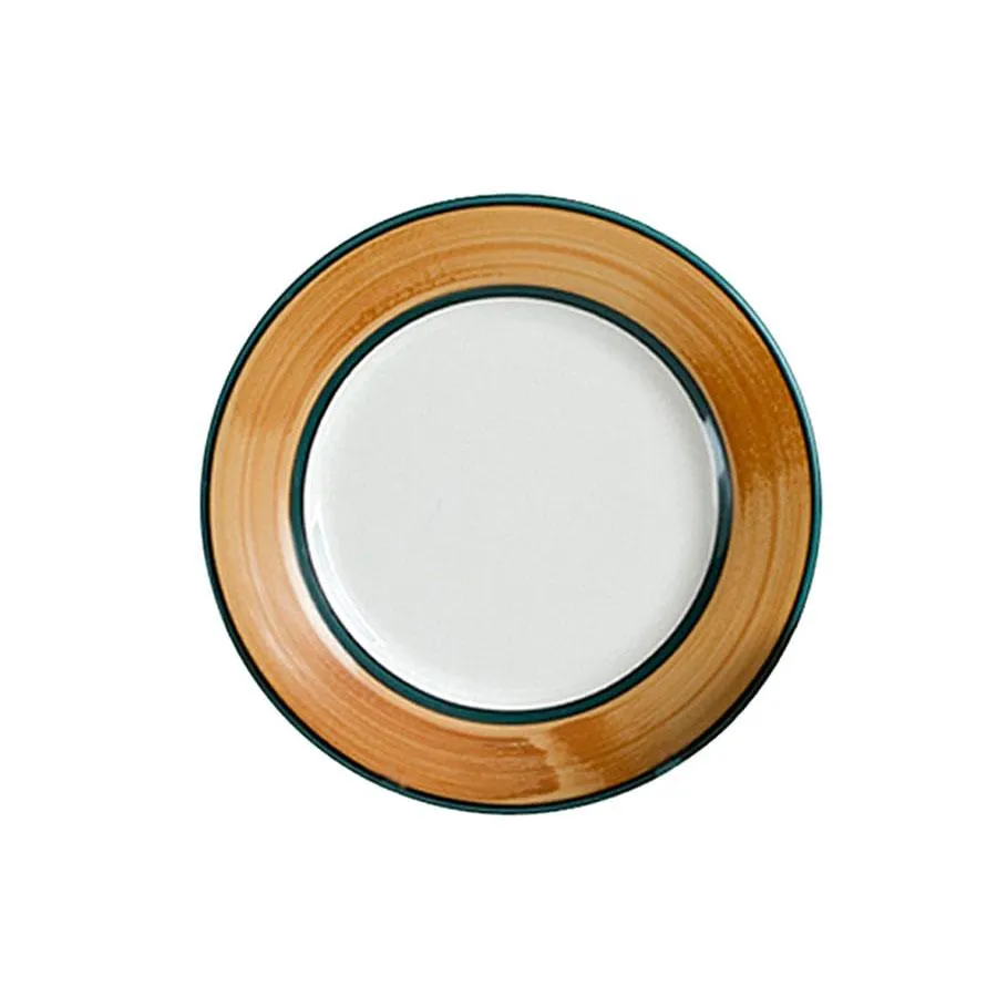 Dinner Plate Set - Set of 4 - Brown & Green | Terra Patina
