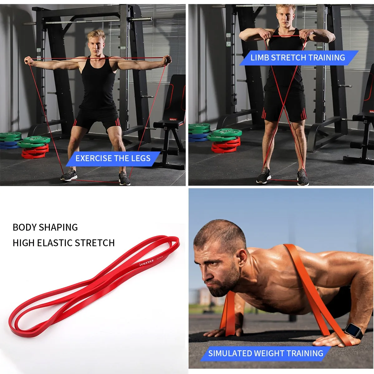 Fitness Train Resistance Bands Gym Pilates
