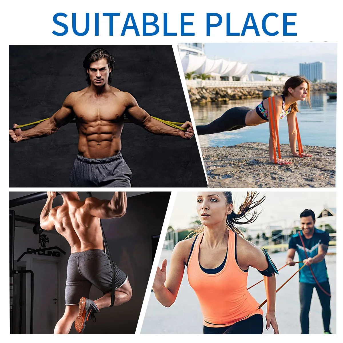 Fitness Train Resistance Bands Gym Pilates