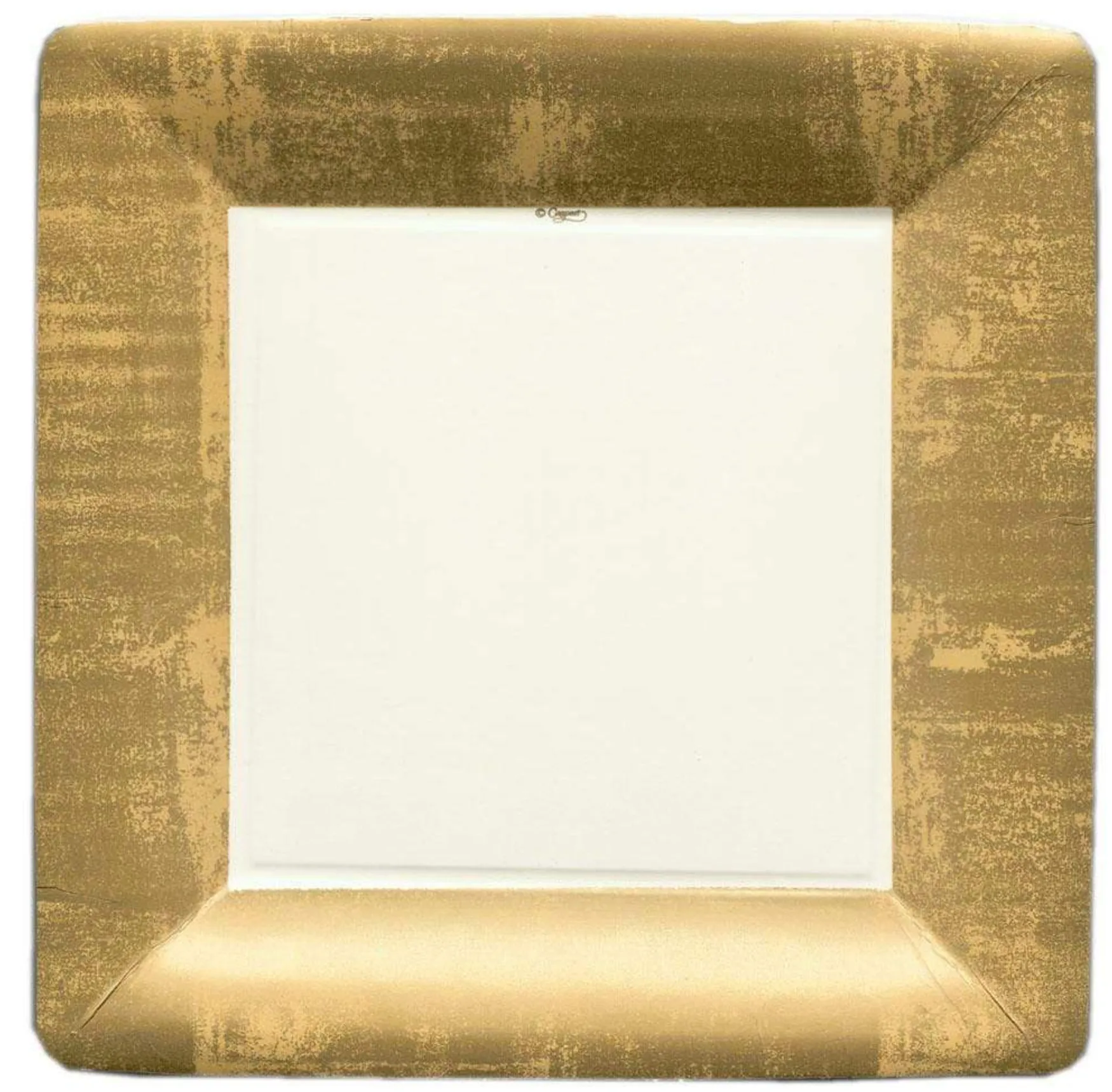 GROSGRAIN GOLD LEAF SQUARE PAPER PLATES