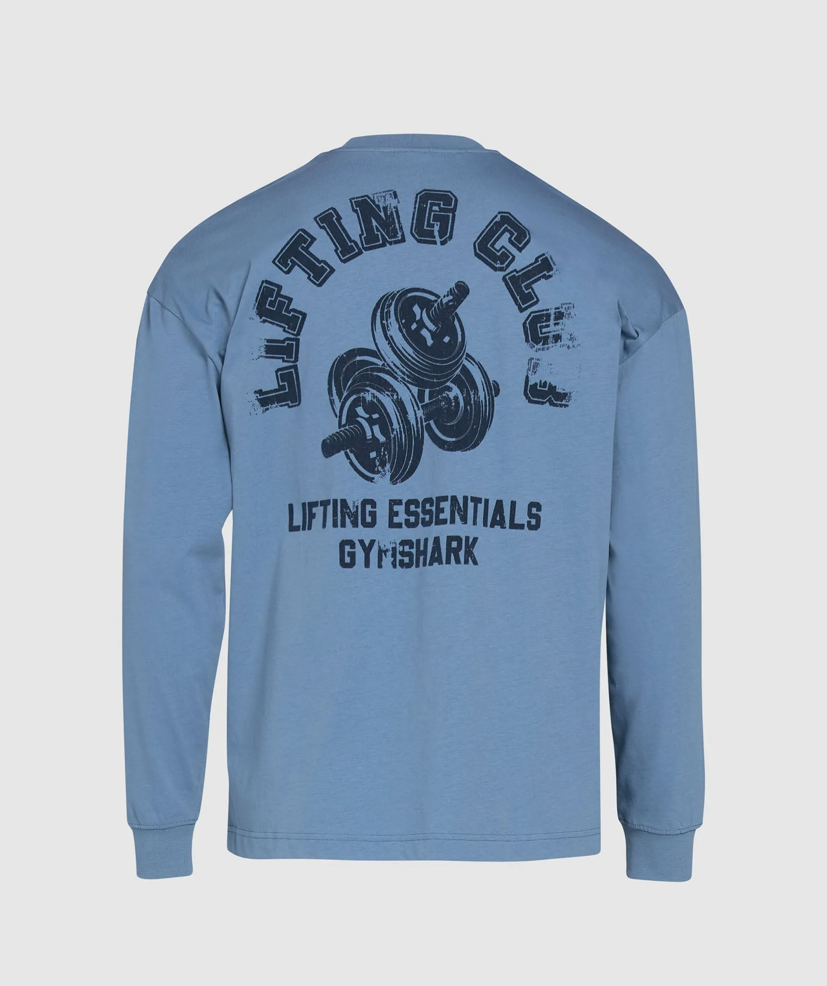 Gymshark Dumbbells Long Sleeve T-Shirt - Faded Blue