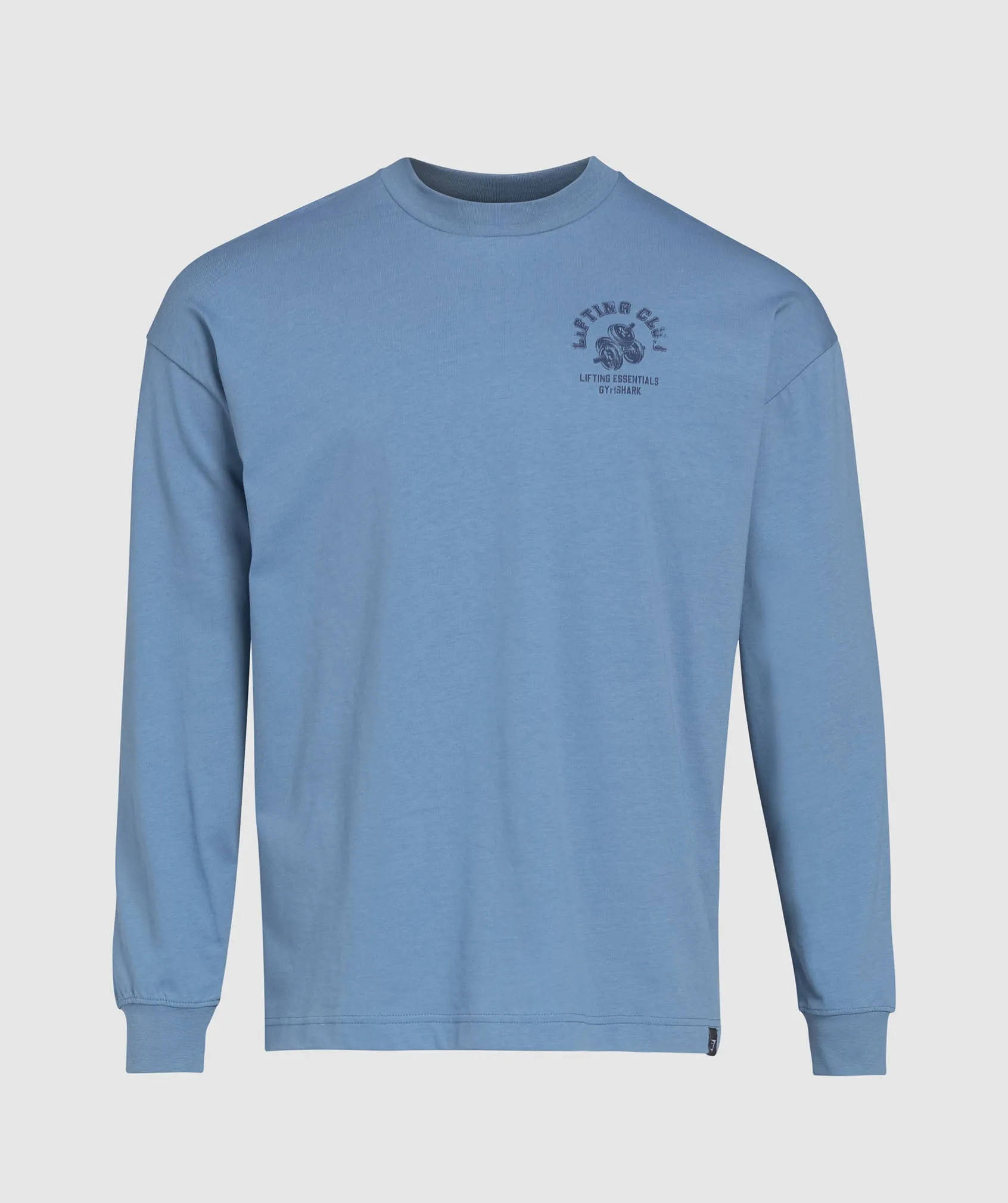 Gymshark Dumbbells Long Sleeve T-Shirt - Faded Blue