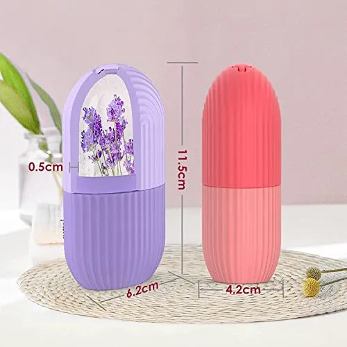 Ice Face Roller Silicone Facial Cube for Eyes Neck Massage Remove Dark Circle Pore Shrink Face Beauty Skin Care Ice Mould Kitchen Tools (Blue)