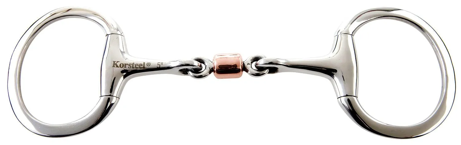 Korsteel Copper Roller Mouth Eggbutt Snaffle Bit