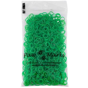 Latex Dog Hair Bands 5/16" Medium Weight Hot Green by PawMarks