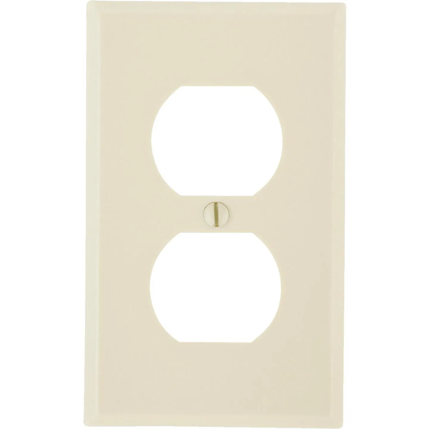 Leviton 1-Gang Smooth Plastic Outlet Wall Plate, Ivory