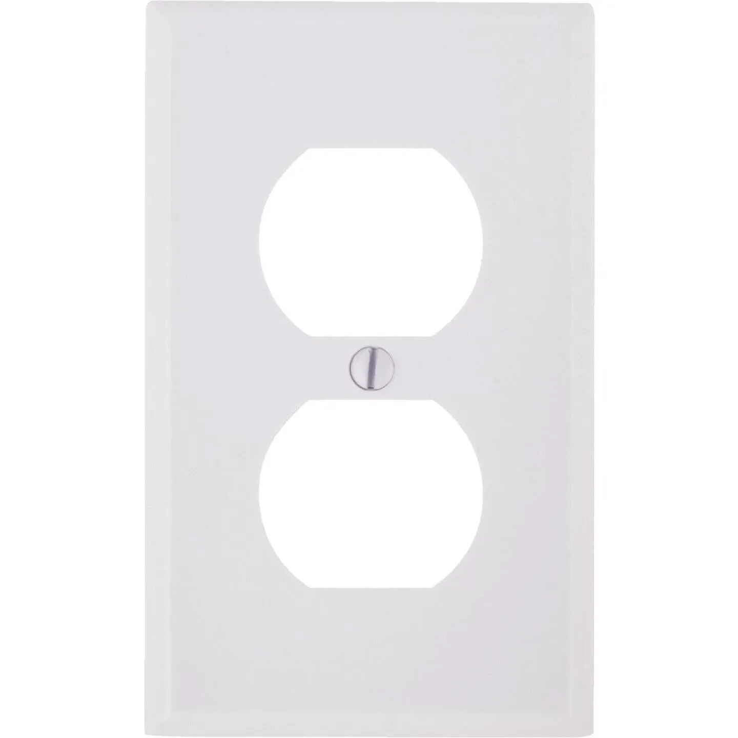 Leviton 1-Gang Smooth Plastic Outlet Wall Plate, White