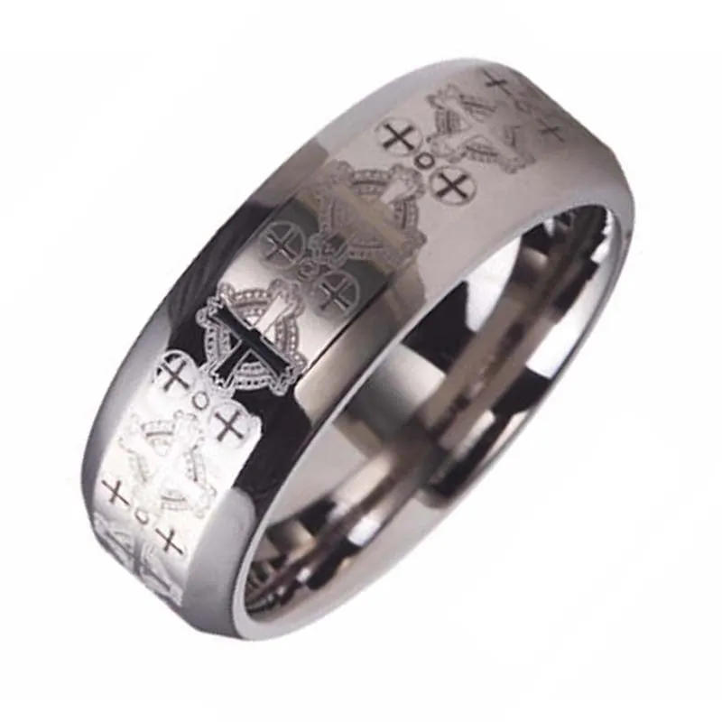 MEN'S TITANIUM " CROSS" BAND