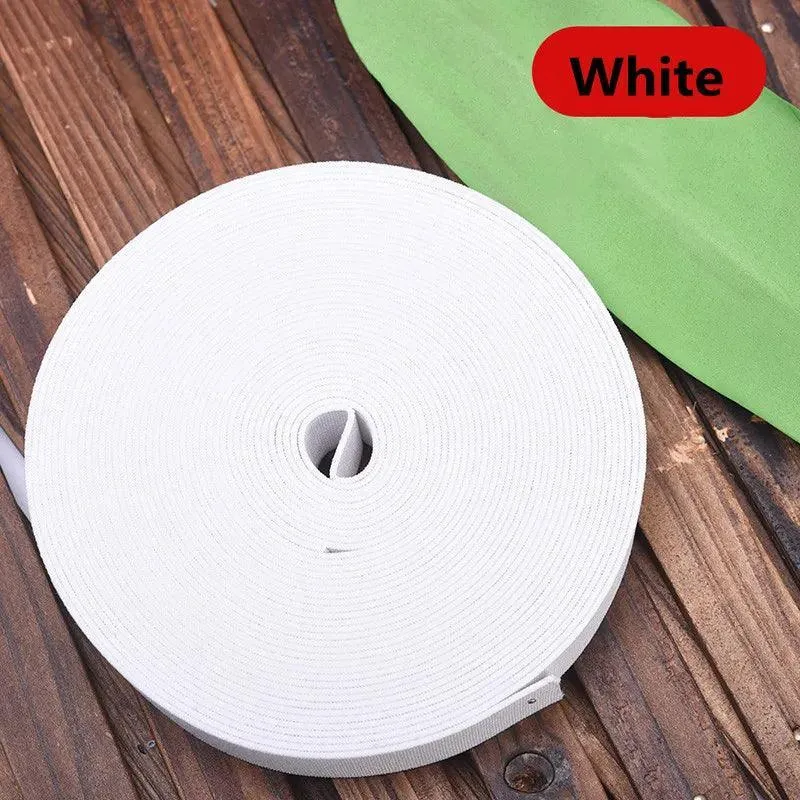 Nylon Elastic Bands: White/Black Straps for Sewing - Versatile & Durable!