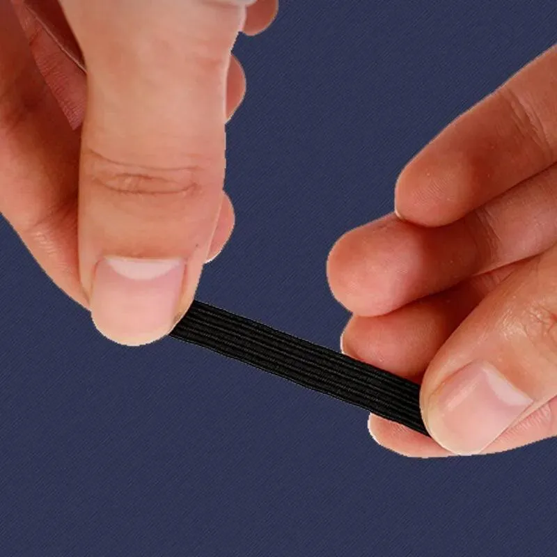 Nylon Elastic Bands: White/Black Straps for Sewing - Versatile & Durable!