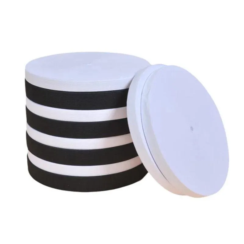 Nylon Elastic Bands: White/Black Straps for Sewing - Versatile & Durable!
