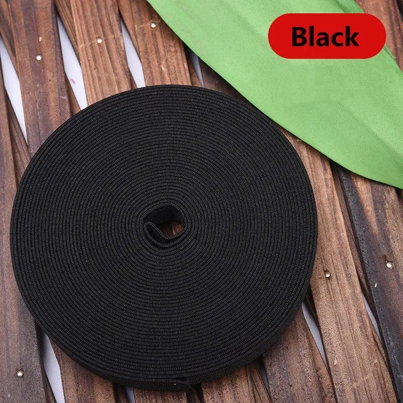 Nylon Elastic Bands: White/Black Straps for Sewing - Versatile & Durable!