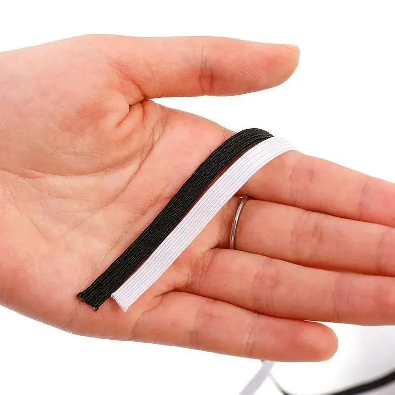 Nylon Elastic Bands: White/Black Straps for Sewing - Versatile & Durable!