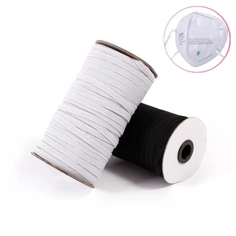 Nylon Elastic Bands: White/Black Straps for Sewing - Versatile & Durable!