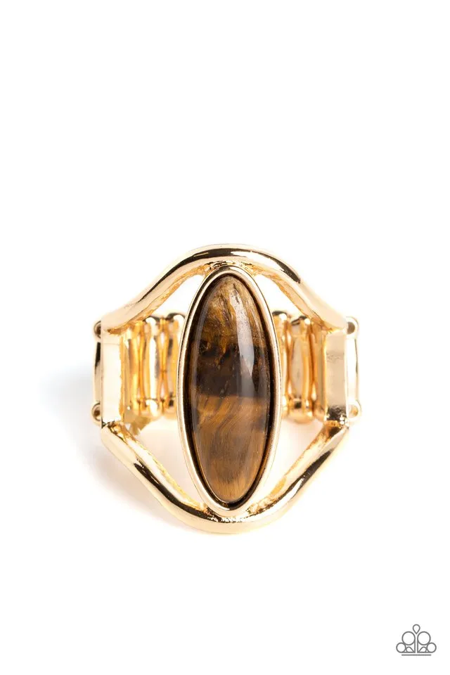 Paparazzi Ring ~ Spartan Stone - Brown