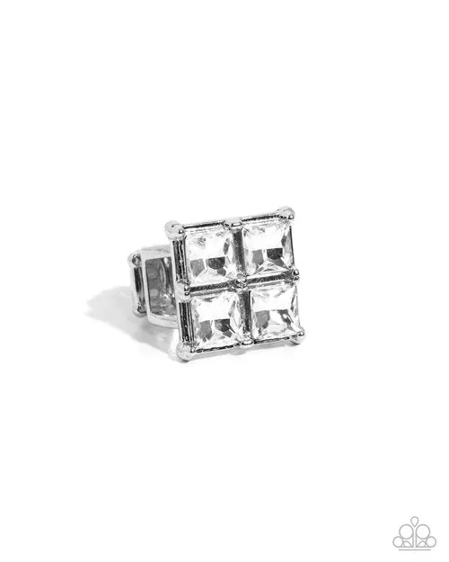 Paparazzi Ring ~ Window Whimsy - White