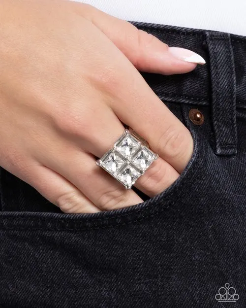 Paparazzi Ring ~ Window Whimsy - White