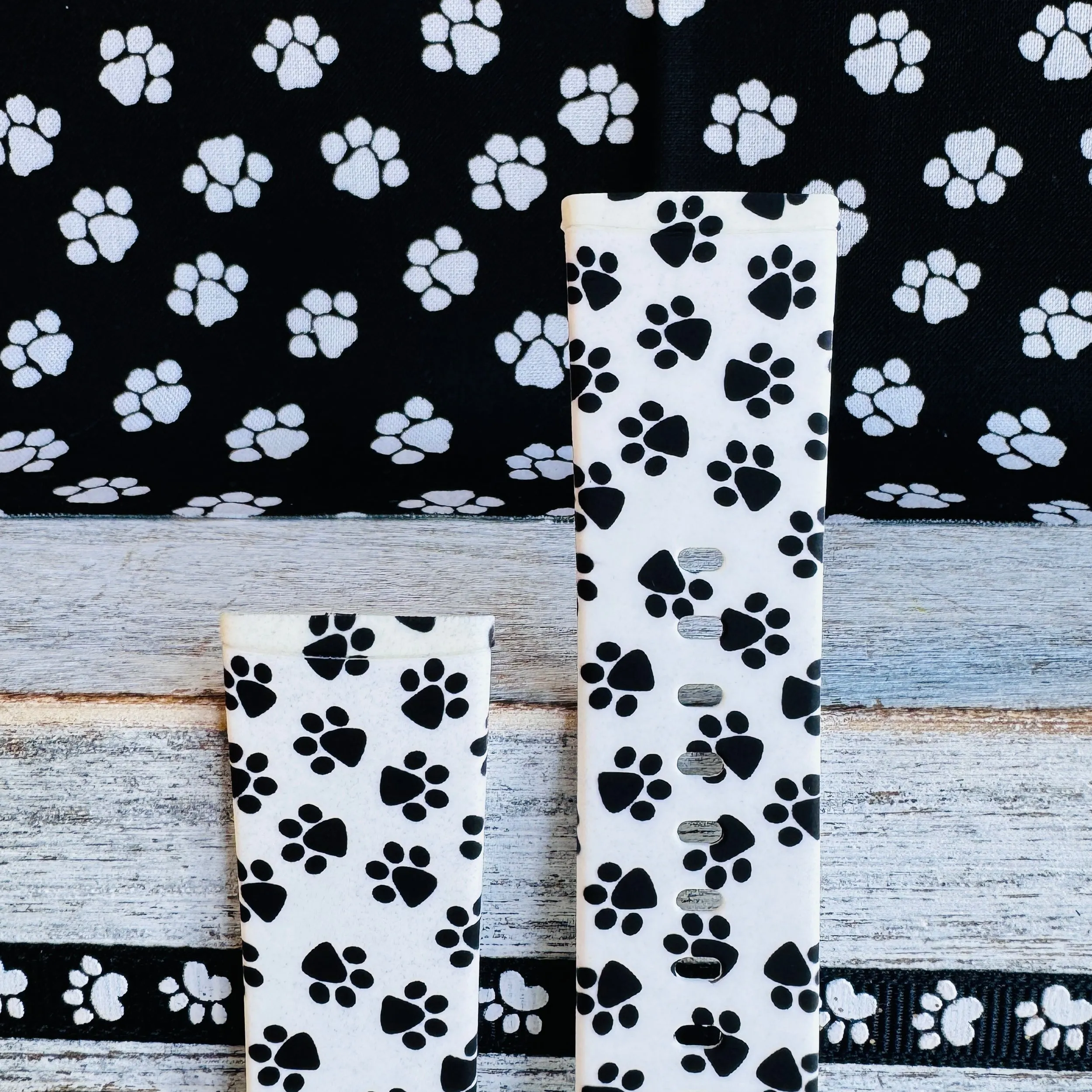Paw Print White Background Print Silicone Band For Fitbit Versa 3/4/Sense