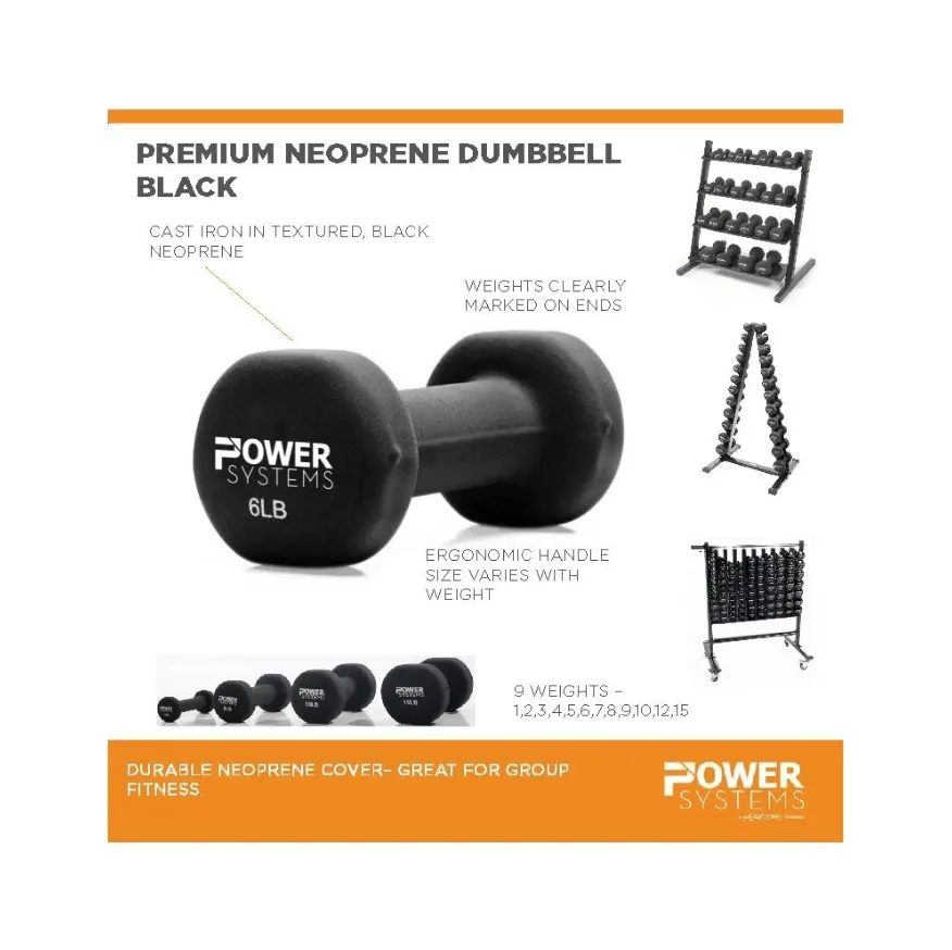 Power Systems Premium Neoprene Coated Dumbbell