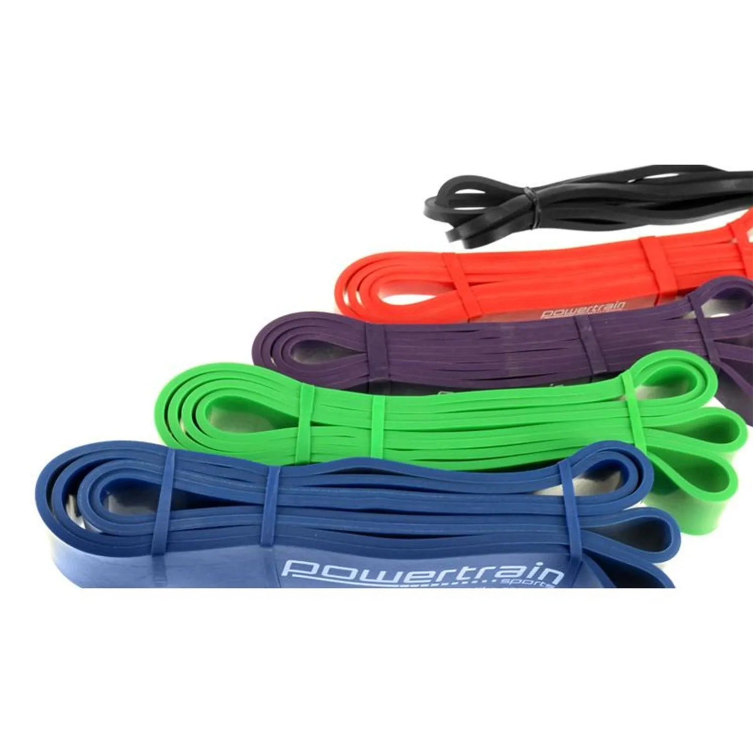 Powertrain Home Gym Workout Resistance Exercise Band - 5 Pieces