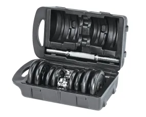 PRCTZ 40lb Adjustable Cast Iron Dumbbell Set with Storage Case