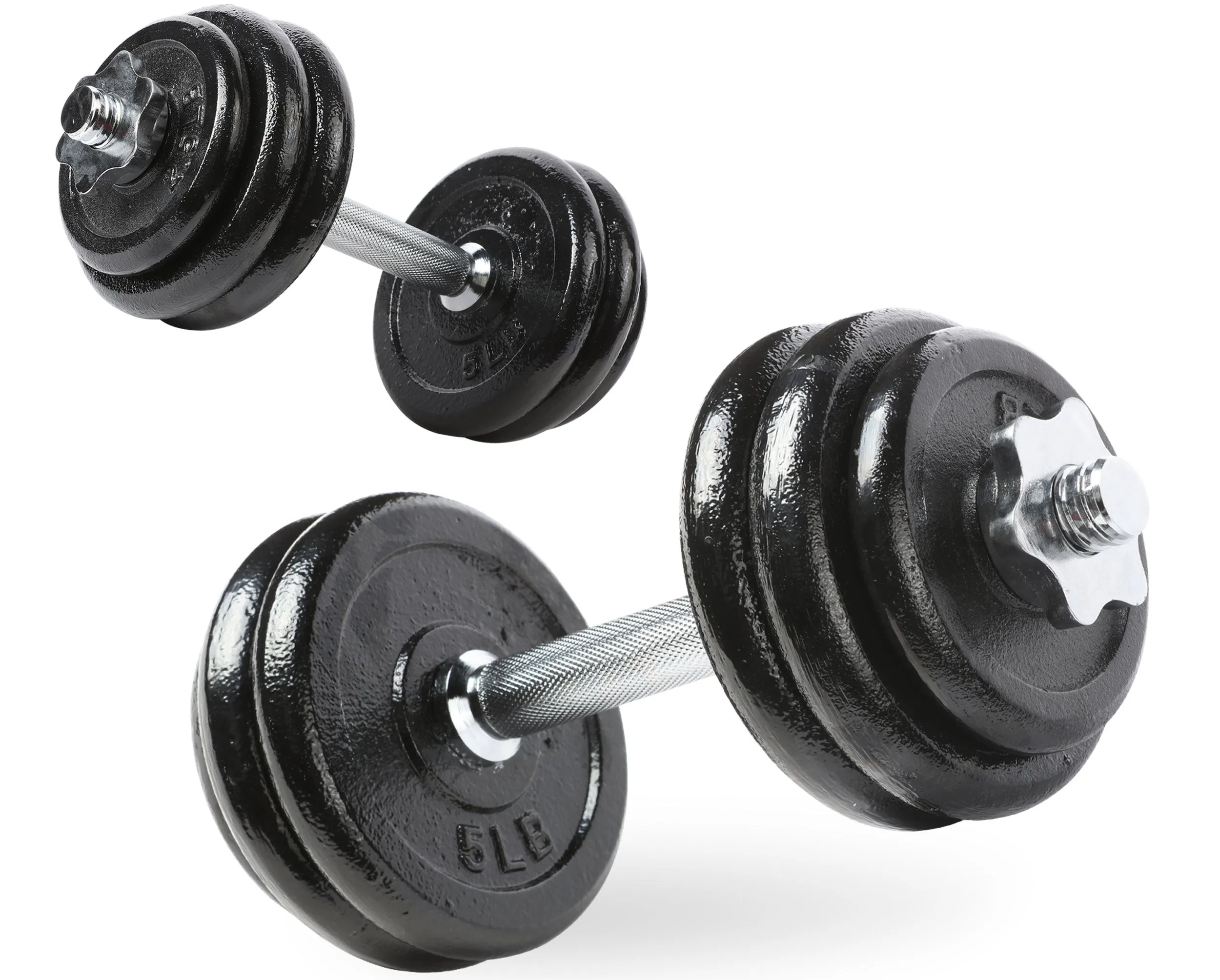 PRCTZ 40lb Adjustable Cast Iron Dumbbell Set with Storage Case