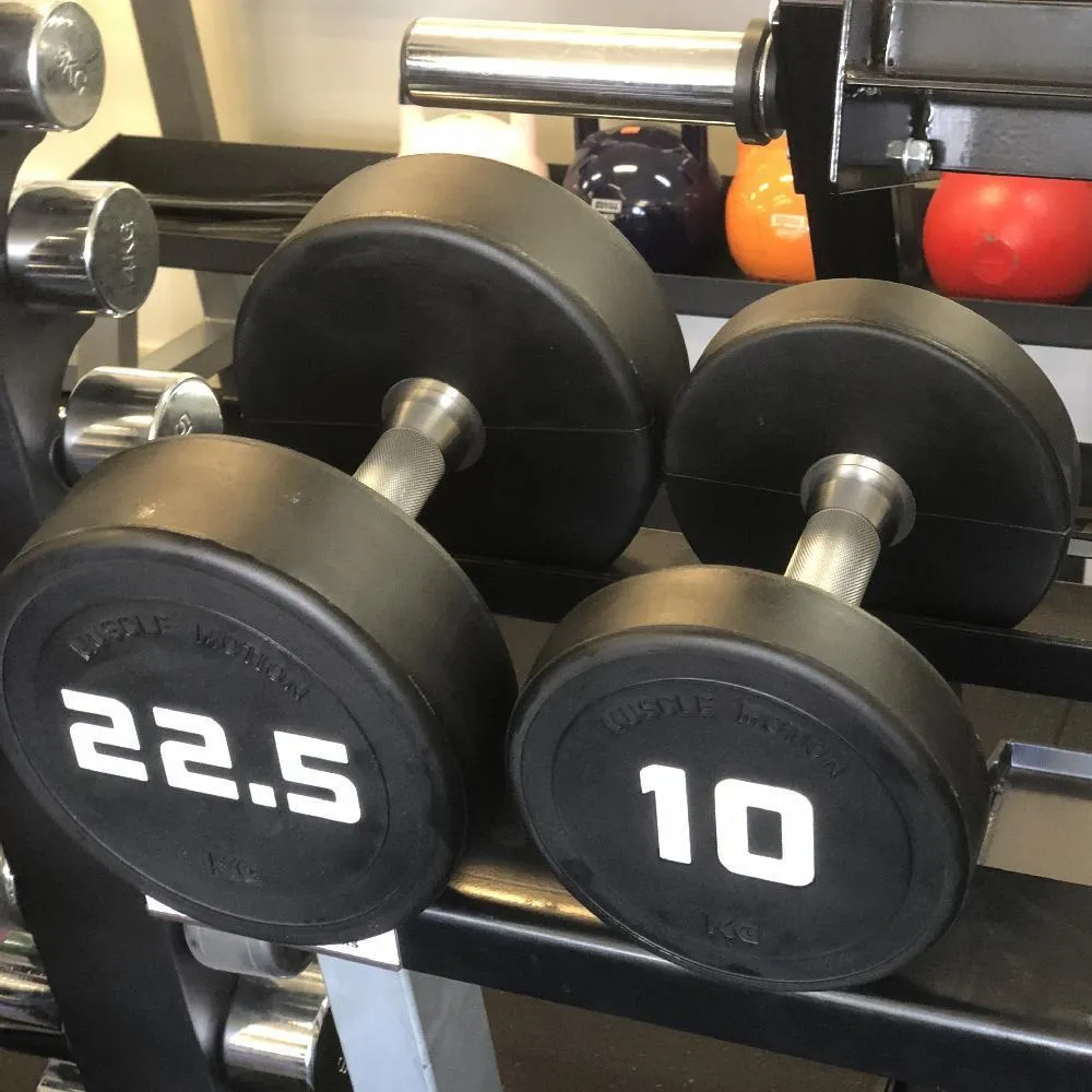 PU Polyurethane Dumbbells Set  2.5kg to 25kg - 10 Pairs (Package)