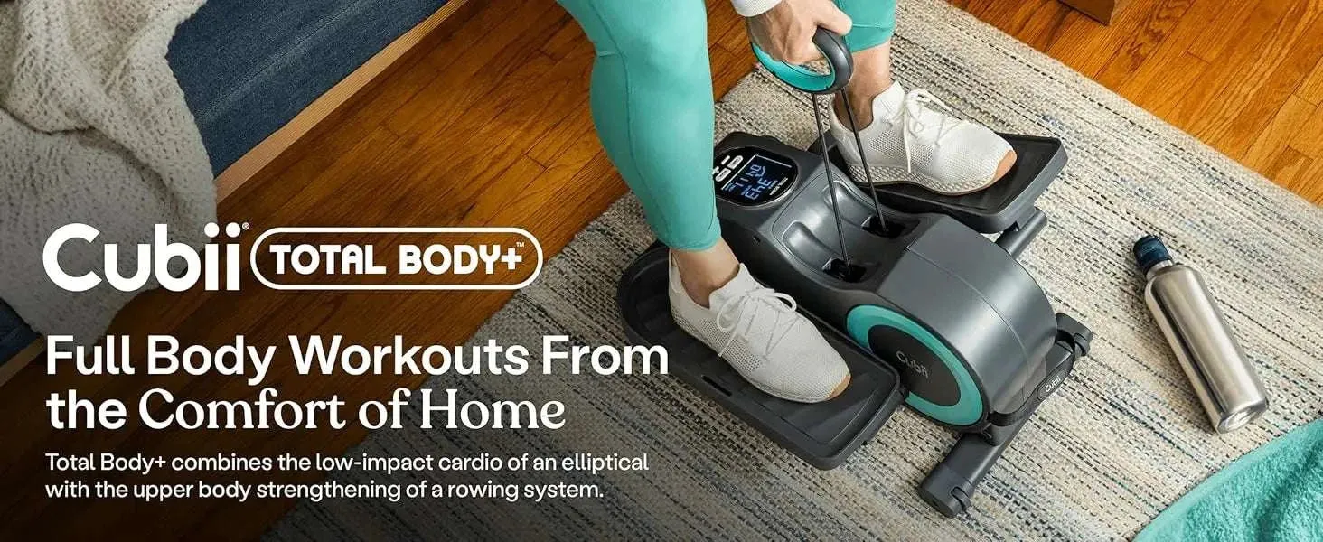 Renew Your Strength: Under Desk Seated Elliptical with Upper Body Resistance Bands
