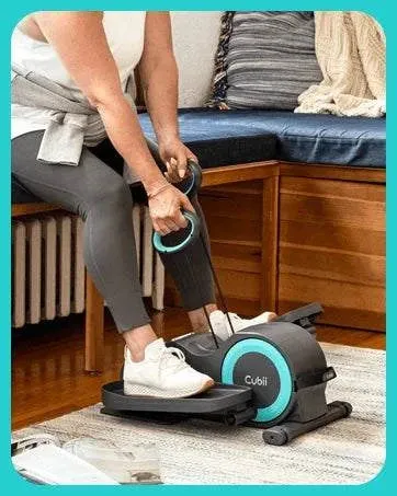 Renew Your Strength: Under Desk Seated Elliptical with Upper Body Resistance Bands