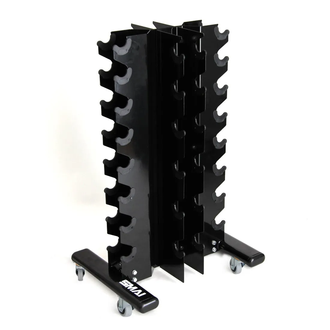 Rubber Hex Dumbbell Set 1-20kg (Pair) with Storage Rack