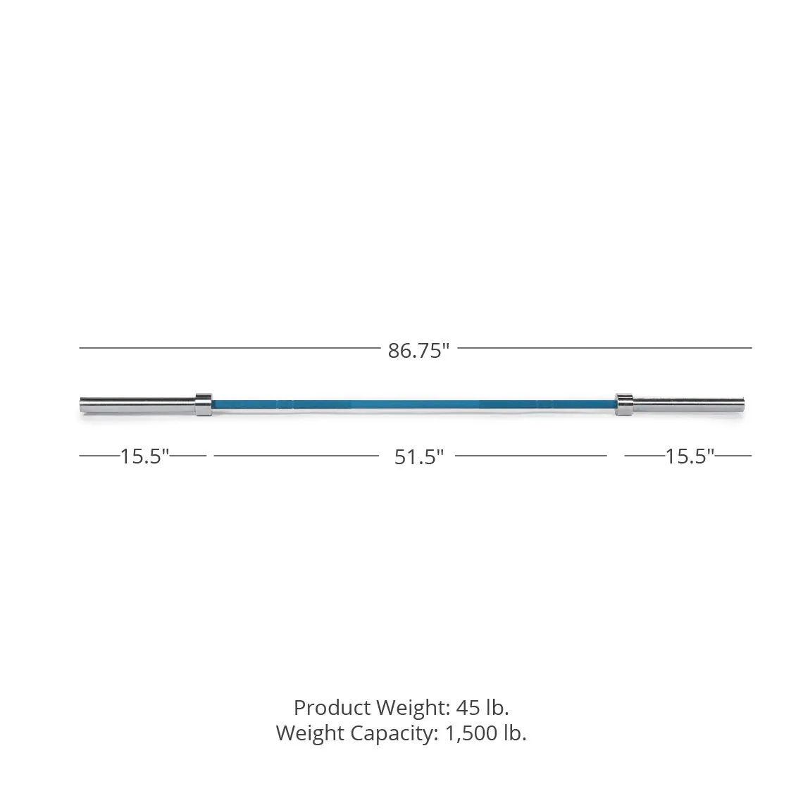 Scratch and Dent - Blues City Olympic Barbell | Made In USA | Blue Cerakote - FINAL SALE