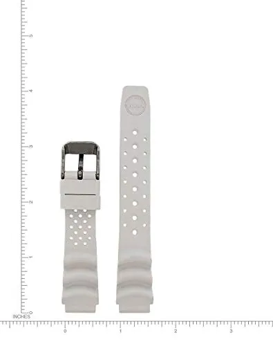 St. Moritz Momentum Women's 14mm Mini Natural Rubber Watch Band for St. Moritz Mini Dive Watch (White)
