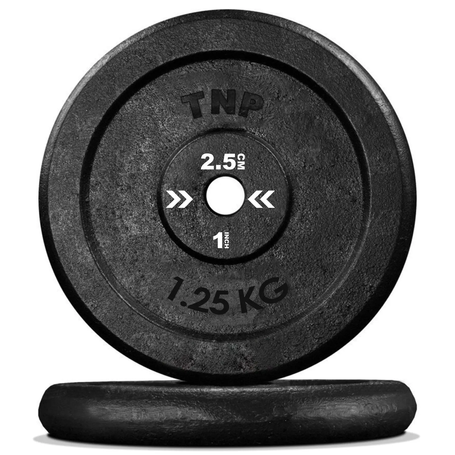 TnP Accessories Round Cast Iron Weight Plate 1" - 5KG - Black